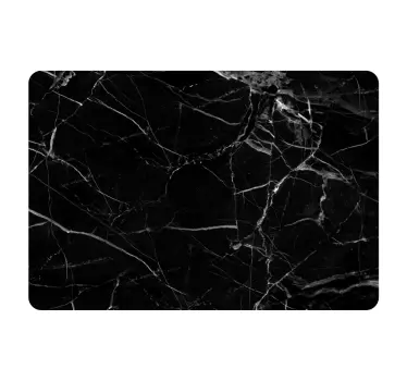 Ornament zwart marmer laptop sticker - TenStickers