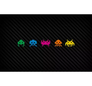 Laptopsticker Figuren Space Invadors - TenStickers
