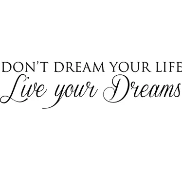 Tekst sticker live your dreams - TenStickers