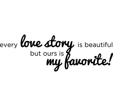 Love Story Muursticker - TenStickers
