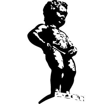 Manneken Pis sticker - TenStickers