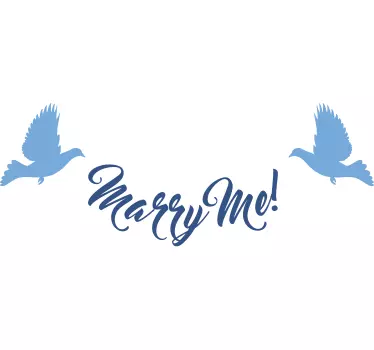 Marry Me Muursticker - TenStickers