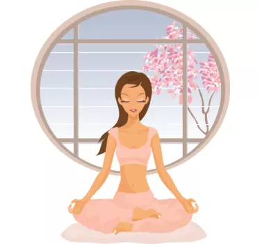 Meditatie sereniteit fashion sticker - TenStickers