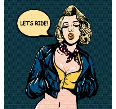 Meubel sticker pinup strip stijl - TenStickers
