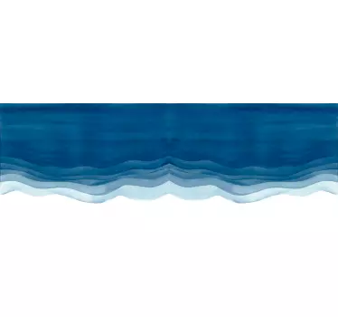Stickers voor meuvbels van blauwe golven - TenStickers