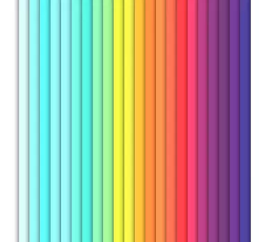 Stickers voor op meubels abstracte kleuren lijnen - TenStickers