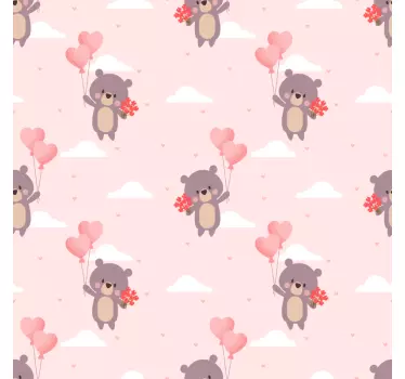 Muurstickers kinderkamer baby patroon lieve beren - TenStickers