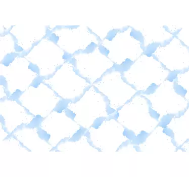 Stickers voor op meubels blauw wit patroon - TenStickers