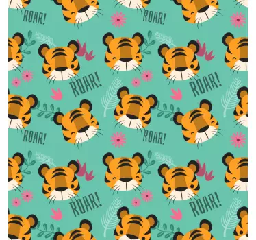 Meubel sticker kinderkamer tijger patroon - TenStickers