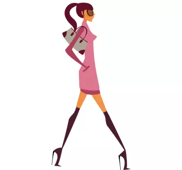 Mode Bewuste Dame Muursticker - TenStickers