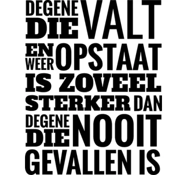 Motiverende Tekst muursticker woonkamer - TenStickers