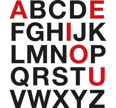 muursticker alfabet - TenStickers