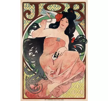 Muursticker Alfons Mucha Art Nouveau - TenStickers