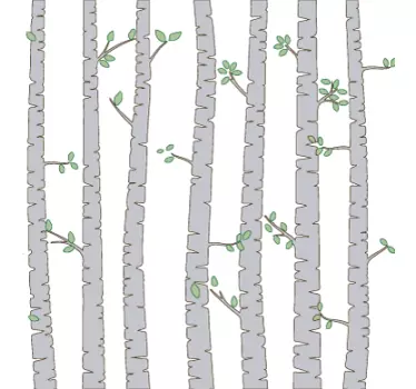 Muursticker berken stammen - TenStickers