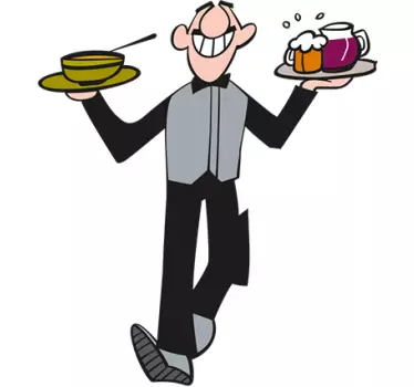 Muursticker Blije ober - TenStickers