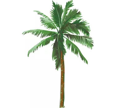 palmboom schildering sticker - TenStickers