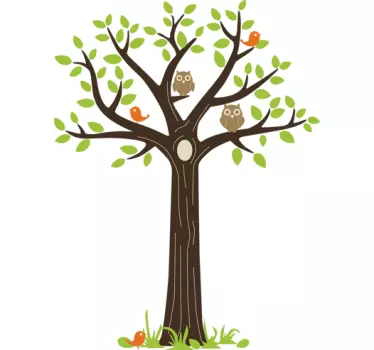 Muursticker Boom Vogels - TenStickers