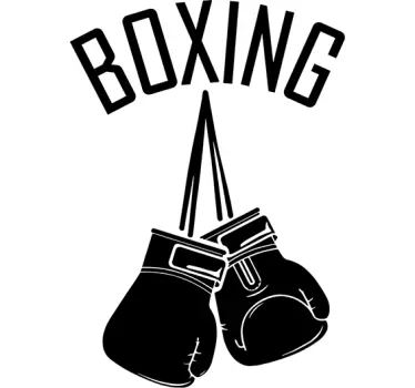 Muursticker woonkamer Boxing Bokshandschoenen - TenStickers