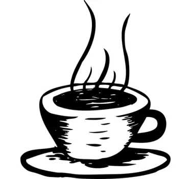Muursticker Decoratieve Kop Koffie - TenStickers