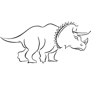 Muursticker Dinosaurus Triceratops - TenStickers