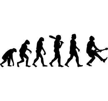 Muursticker evolutie rock - TenStickers