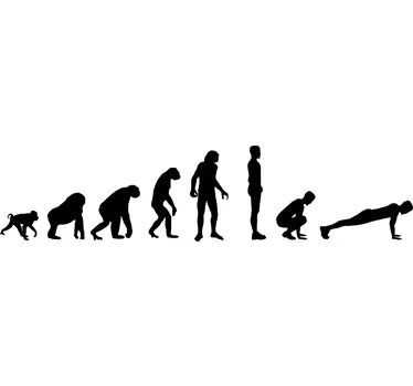 Muursticker Evolution to Burpee - TenStickers