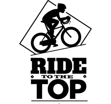Muursticker fiets tot de top - TenStickers