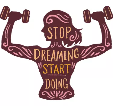 Muursticker Fitness Stop Dreaming - TenStickers