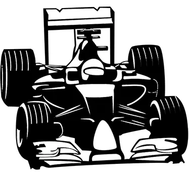 Muursticker formule 1 wagen - TenStickers