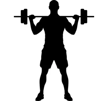 Muursticker Gewichtheffen Fitness - TenStickers