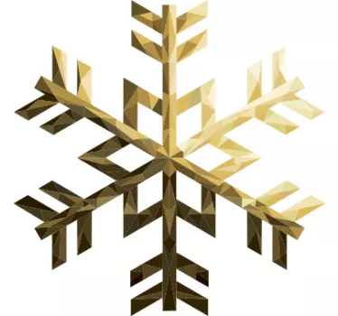Muursticker gouden sneeuwvlok - TenStickers