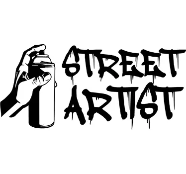 Muursticker graffiti Street Artist - TenStickers