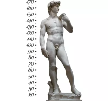 Muursticker groeimeter David de Michelangelo - TenStickers