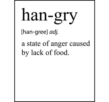 Muursticker Hangry - TenStickers