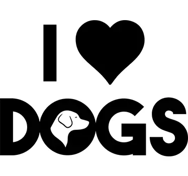 Muursticker I Hartje Dogs - TenStickers