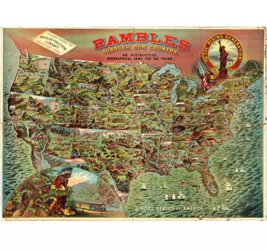 Muursticker Kaart Midden-Amerika - TenStickers