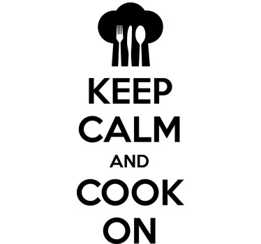 Muursticker keuken Keep Calm and Cook on - TenStickers