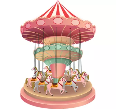 Muursticker kermis draaimolen - TenStickers