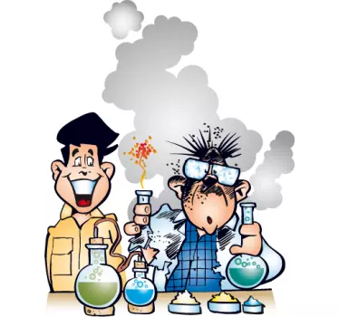 Muursticker kind professor explosie - TenStickers