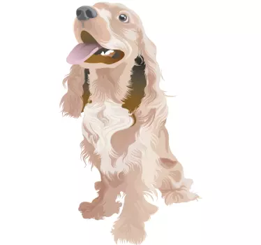 Muursticker kinderen hond - TenStickers