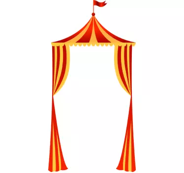 Muursticker Kinderkamer Circustent - TenStickers