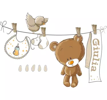 Muursticker babykamer Teddybeer - TenStickers