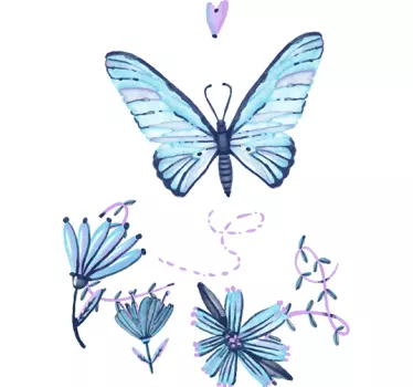 Muursticker kleurrijke vlinder - TenStickers
