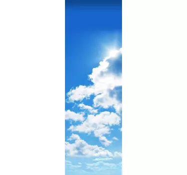 Muursticker koelkast hemelsblauwe lucht - TenStickers