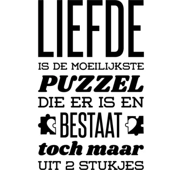 Muursticker liefde puzzel - TenStickers