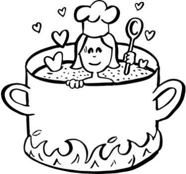 Muursticker keuken liefde voor koken - TenStickers