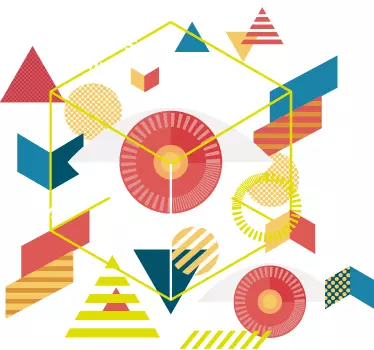 Muursticker ogen geometrisch - TenStickers