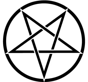 Muursticker Omgekeerd Pentagram - TenStickers