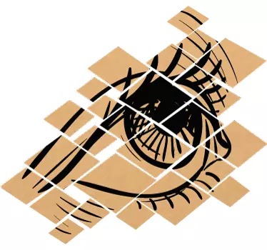 Muursticker oog gefragmenteerd - TenStickers