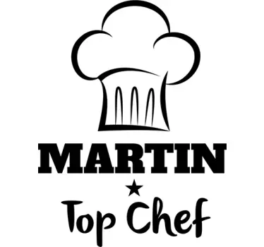 Muursticker Keuken Personaliseerbaar Top Chef - TenStickers